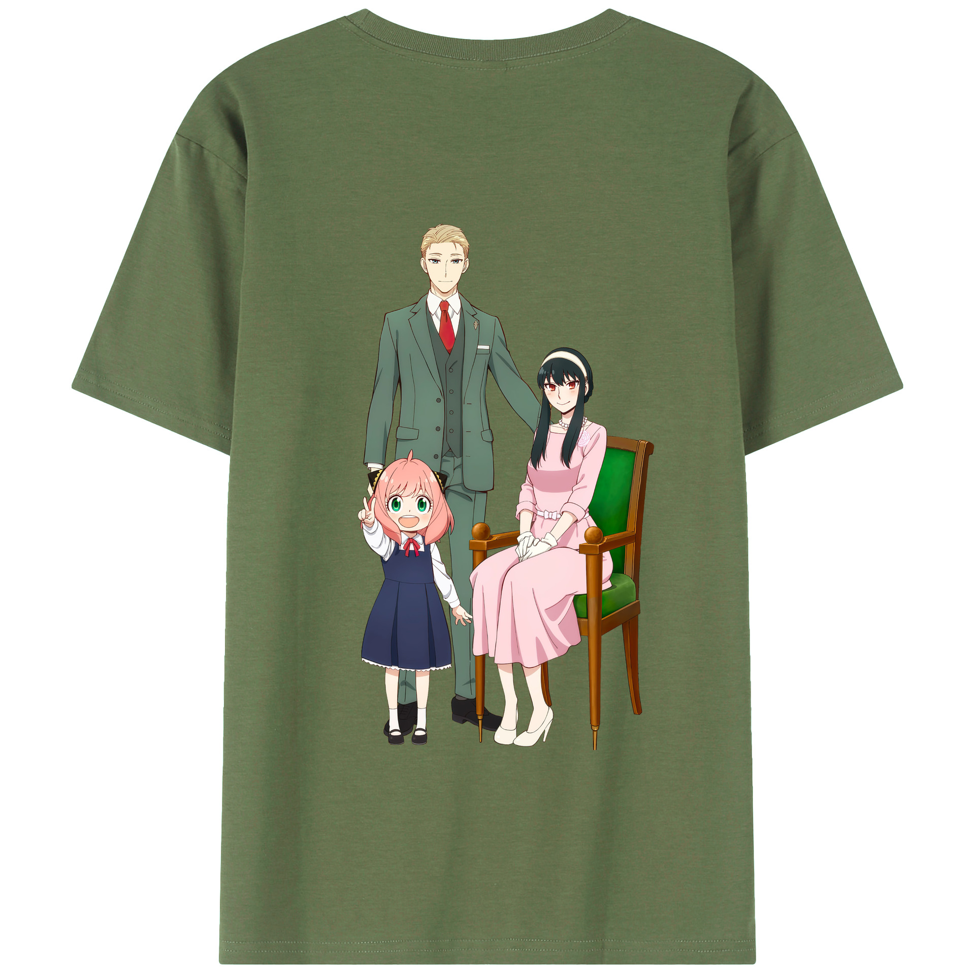 （画像用） SPY×FAMILY间谍家家酒 綿100％ メンズ半袖Tシャツ（バックプリント） 通気性